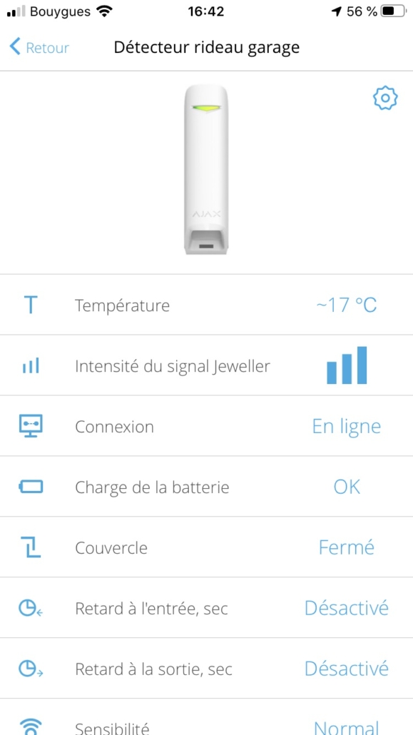 Configuration de détecteur